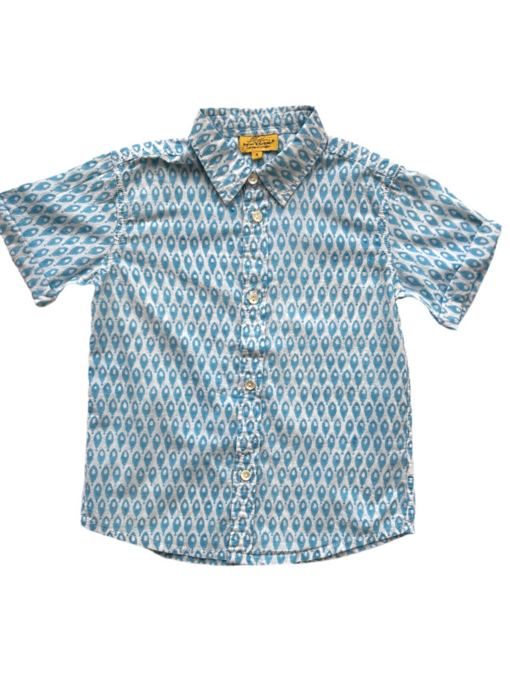 Roller Rabbit Sardine Print button-down shirt size 4